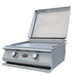 Cal Flame Stainless Steel Hibachi Griddle w/ Removable Cover
