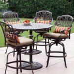 Darlee Elisabeth Patio Bar Set -Antique Bronze -Seats 4