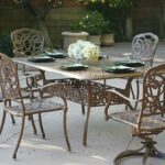 Darlee Florence Patio Furniture Dining Set with Rectangular Table - Seats 6