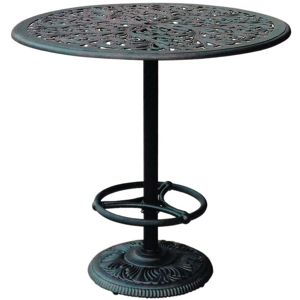 Darlee Series 80 Pedestal Patio Bar Table Antique Bronze The Spa