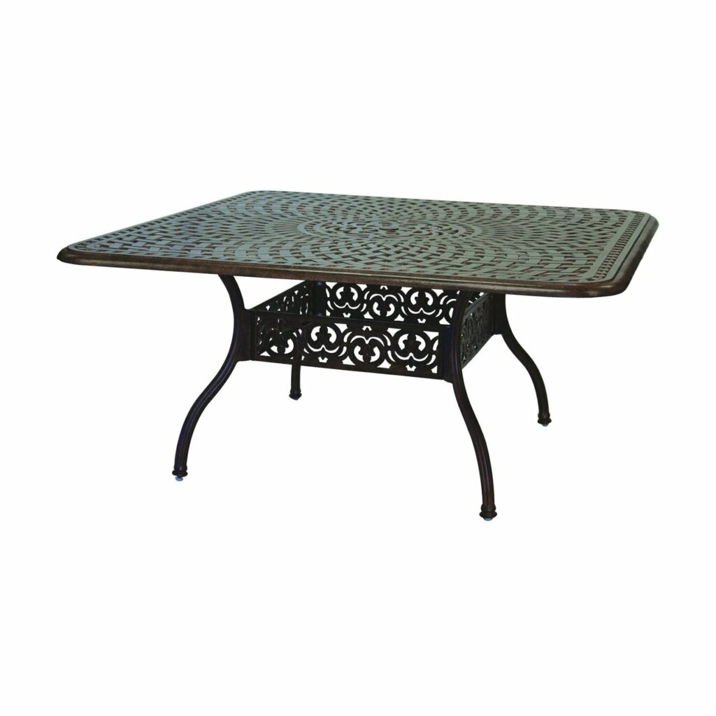 Darlee Series 60 Square Patio Dining Table 60" Antique Bronze Darlee