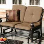 Darlee Santa Monica Deep Seating Patio Loveseat Glider -Antique Bronze