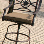 Darlee Ten Star Patio Counter Height Swivel Bar Stool -Antique Bronze