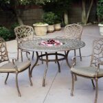 Darlee Florence Patio Furniture Round Dining Set - Seats 4