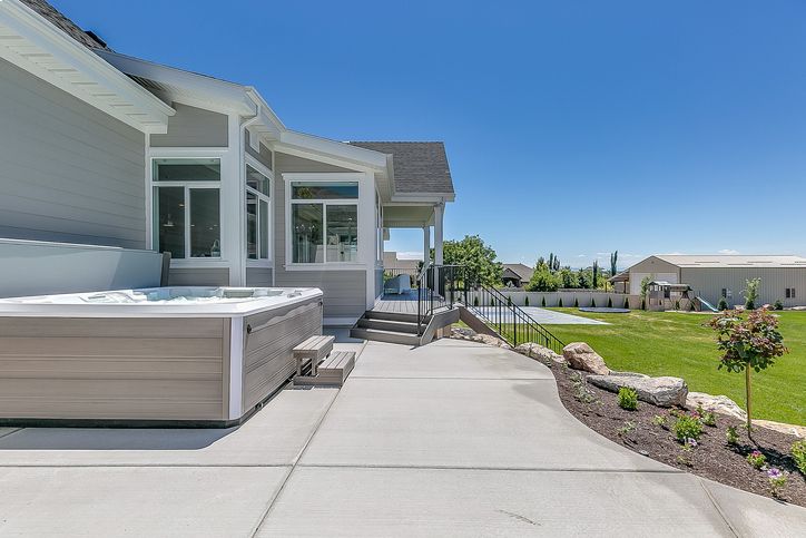 hot tubs on patio design ideas