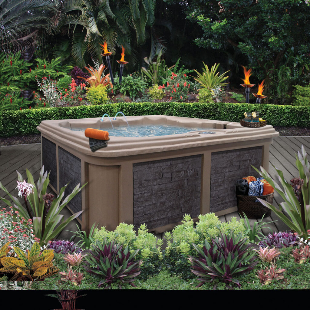 backyard hot tub